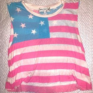 Wildfox American Flag t-shirt